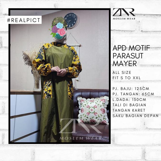 APD Gown Medis | APD Motif Waterproof Medis | Baju Jaga Medis Parasut