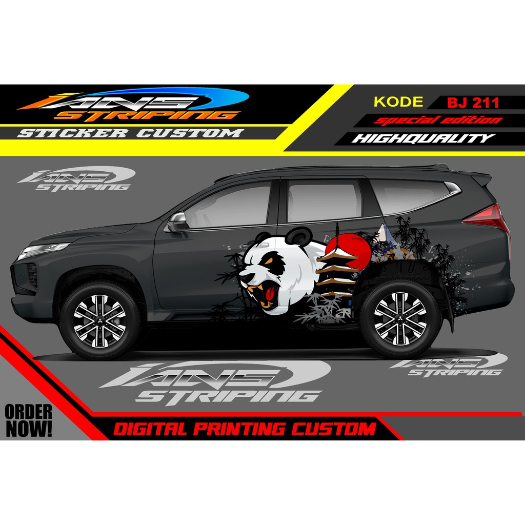 STIKER MOBIL PAJERO, FORTUNER, INNOVA