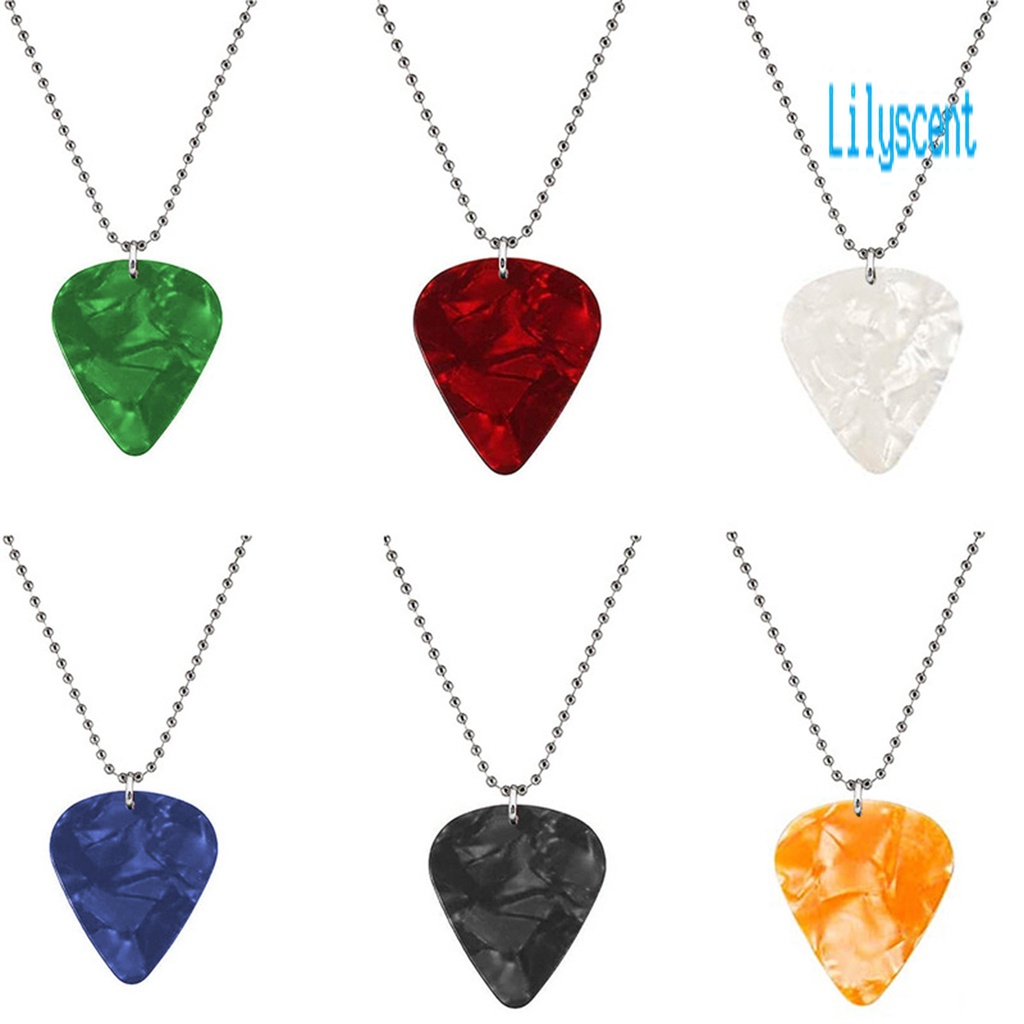 Kalung Liontin Pick Gitar Untuk Unisex