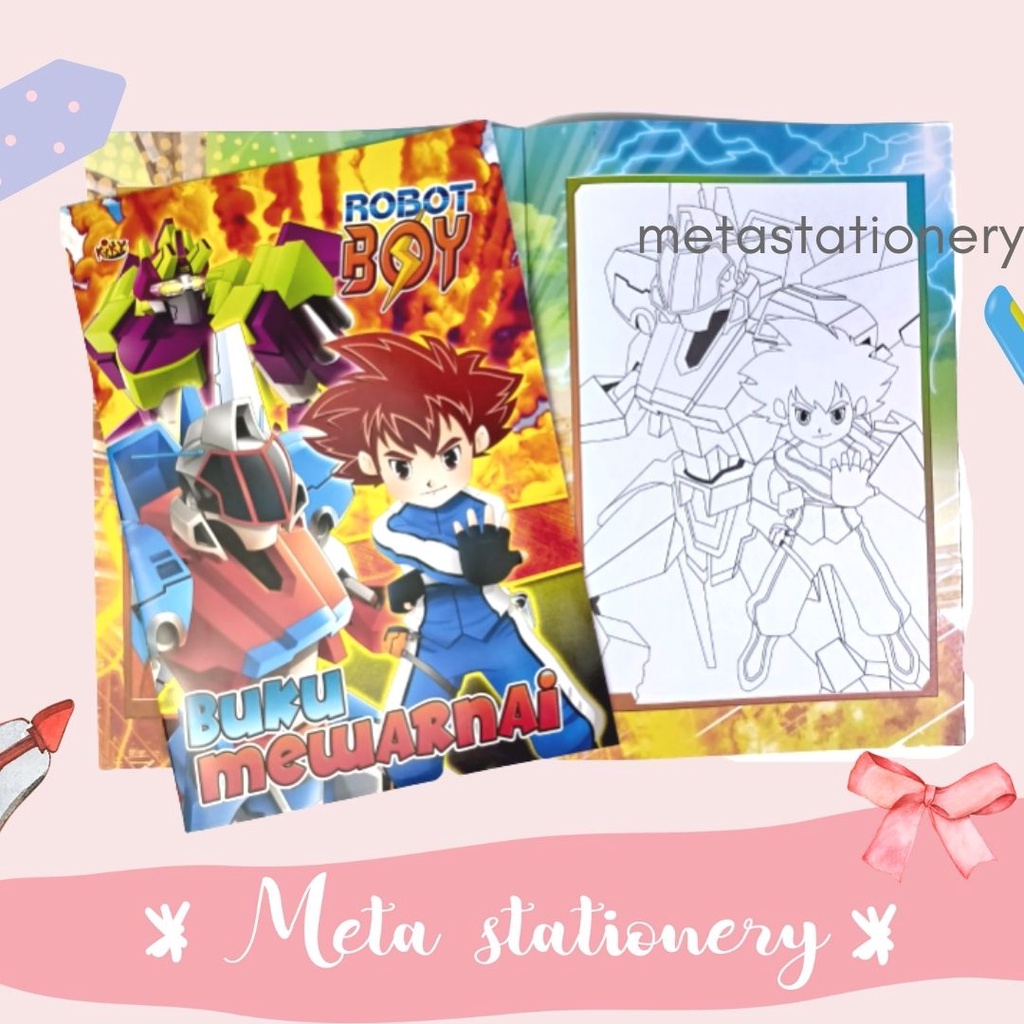 Coloring Book / Buku Mewarnai Kiky Besar 4D-Robot Boy