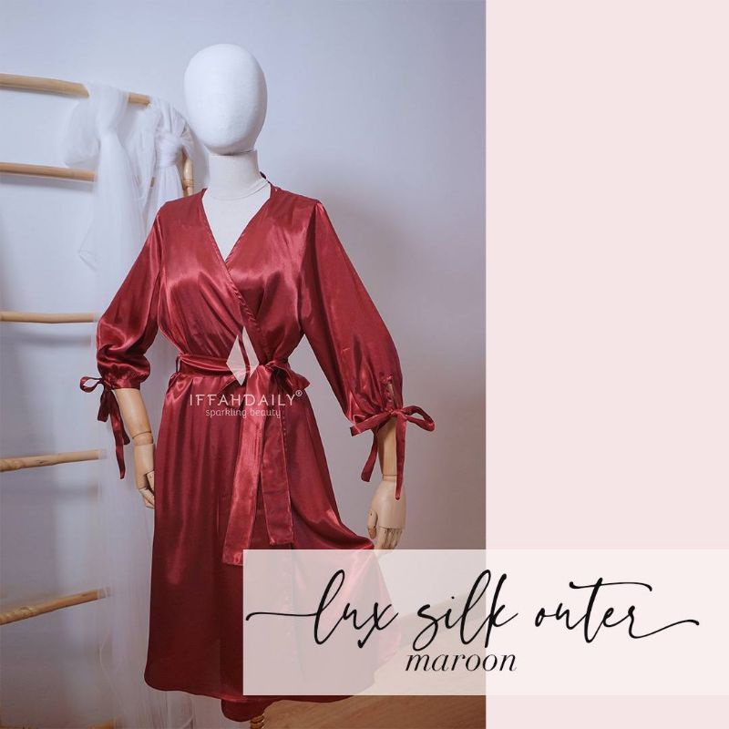 Iffah Dailywear - Lux Silk Outer - Kimono Satin Sleepwear Homedress