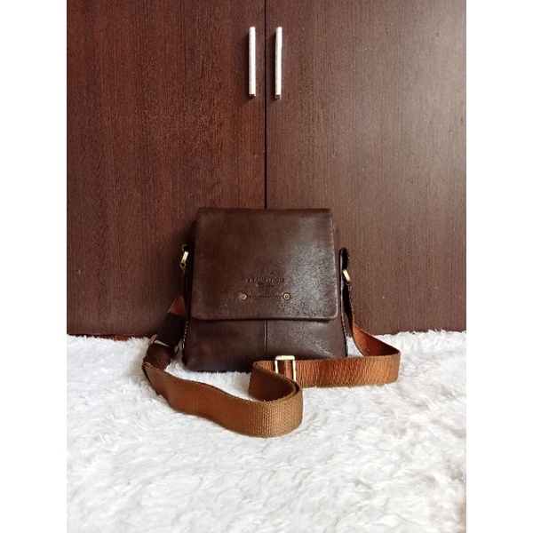 Tas Selempang Pria Fransition Kulit Preloved Second Sling bag