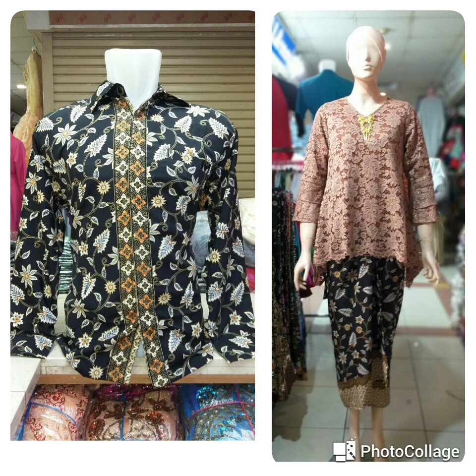 Couple Set Kebaya Brukat Rinjani Modern Hem Panjang