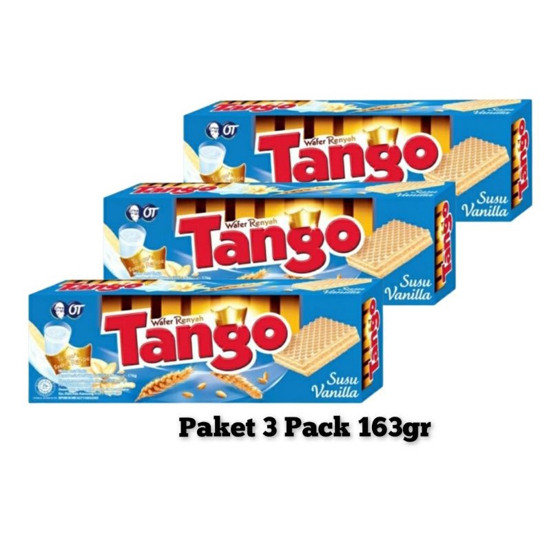 

Tango Wafer Renyah Rasa Vanilla Isi 163gr Paket Triple Pack