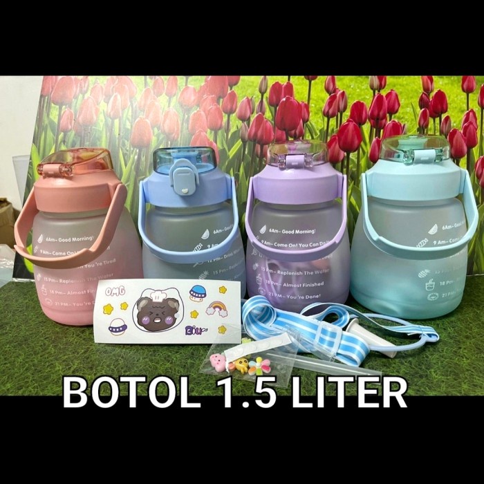 FLASH SALE Botol Viral Aurel Botol Air 2 Liter Tali bonus Dobel Stiker Harga Grosir Termurah