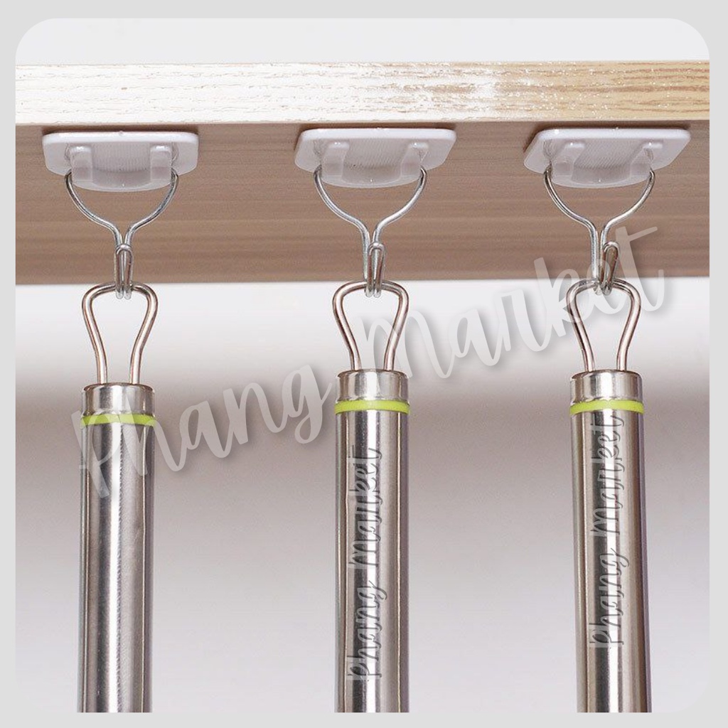 6 Pcs Gantungan Magic Hook Cantolan Baju Pakaian Celana Tempel Dinding Pintu Serbaguna