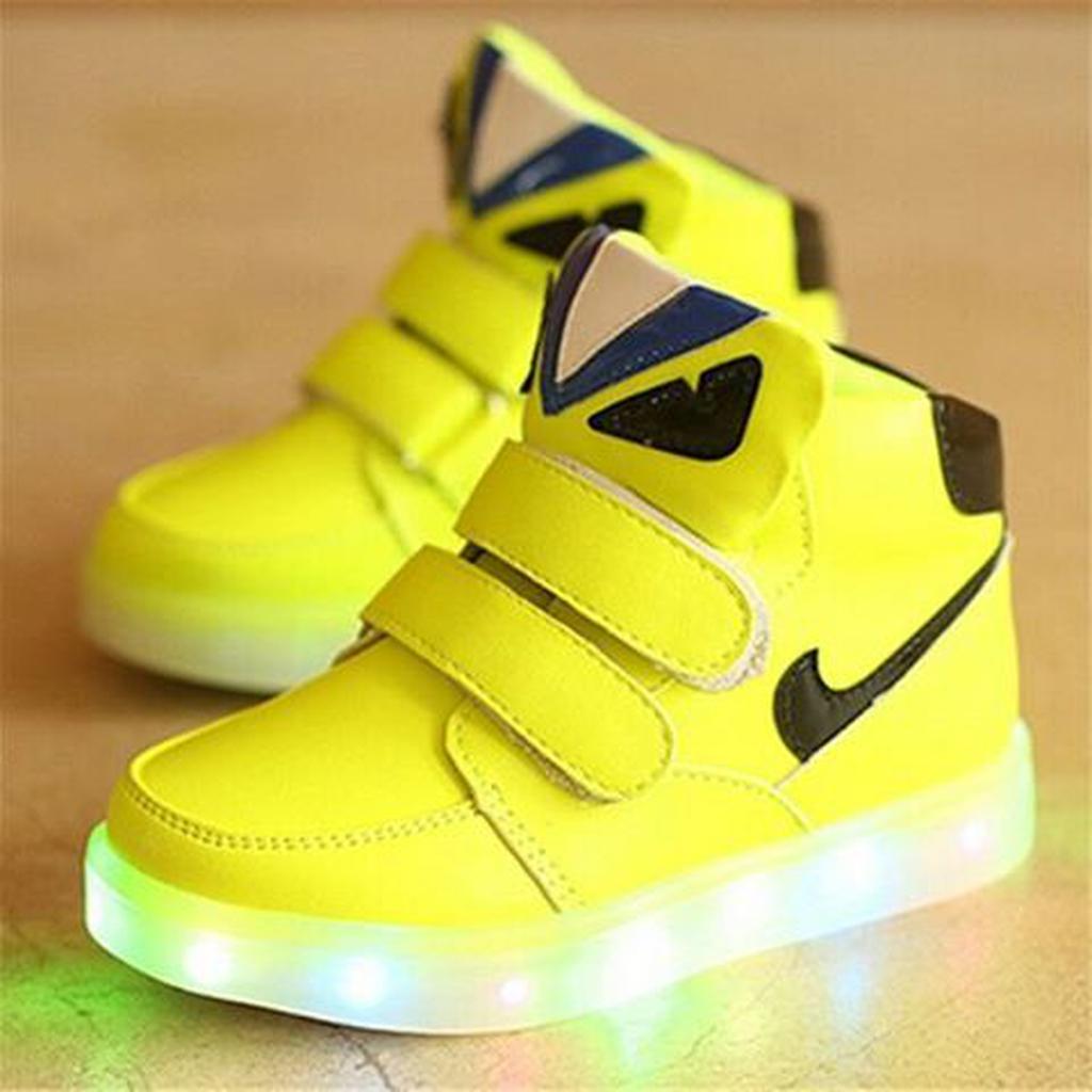 Sepatu Anak Little Monster Green Circle LED Sepatu anak Led Sepatu Fendi LEd