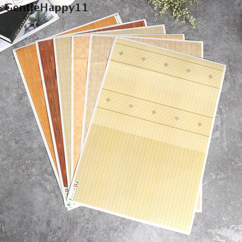 Gentlehappy Mainan Miniatur Stiker Dinding / Lantai Skala 1: 12 Untuk Dekorasi Rumah Boneka