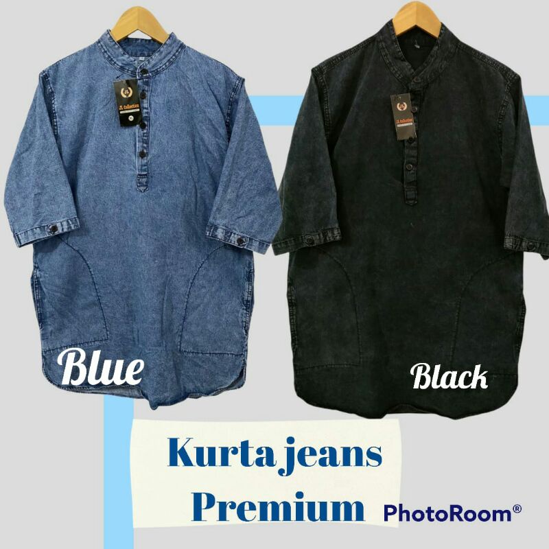 Baju Koko Jeans Kurta Premium Quality Kurta Jeans Koko Lengan Pendek