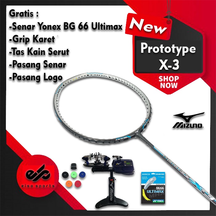 Promo Raket Badminton Mizuno Prototype X-3 Bulutangkis