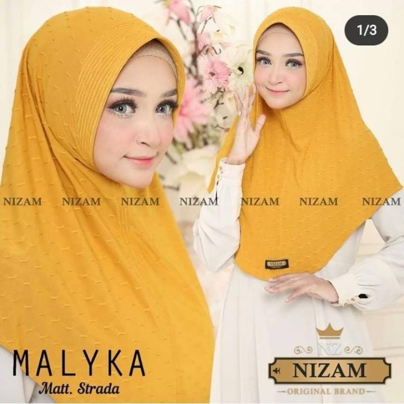 Bergo Khimar Instan Malyka Strada By Nizam Scarf ORI 100%