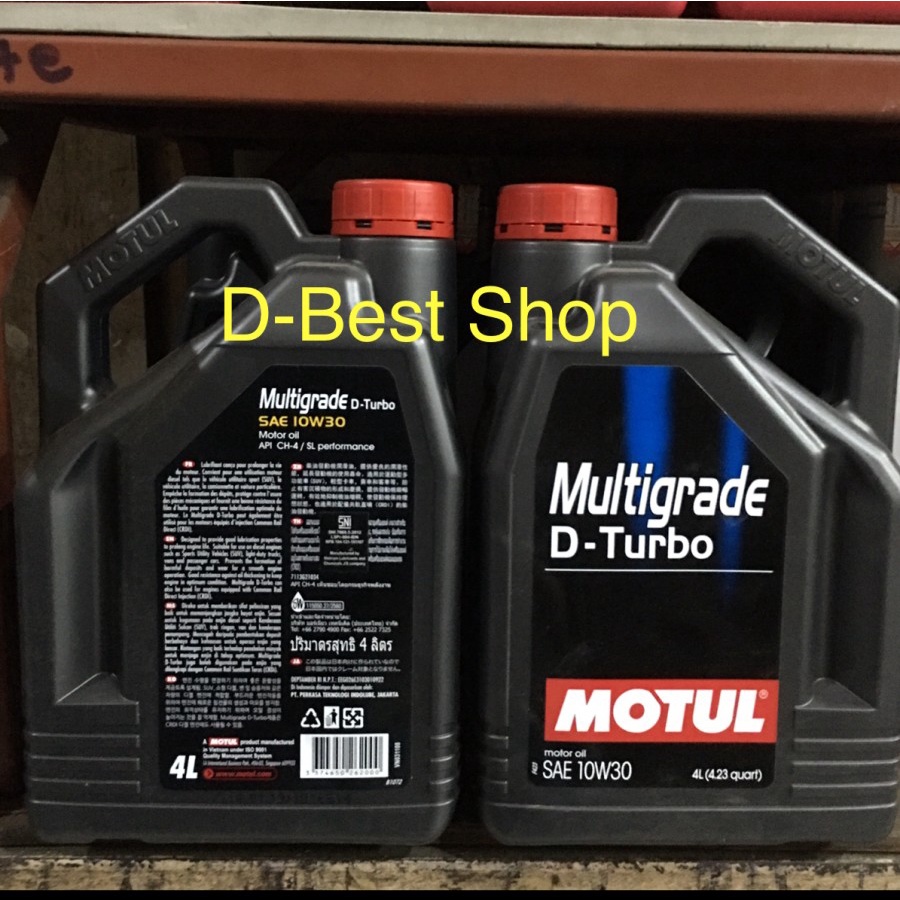 OLI MESIN DIESEL MOTUL MULTIGRADE D-TURBO 10W/30 - 4 LITER