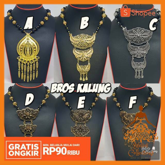 Aksesoris Kalung Bross Kebaya Modern Grosiran