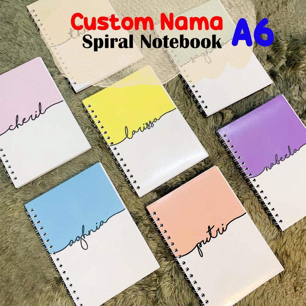

(P1T3).. BUKU TULIS CUSTOM NAMA NOTEBOOK A6 JILID KAWAT / NOTEBOOK / BUKU DIARY / BUKU JURNAL / BUKU CATATAN //Hadir@lagi
