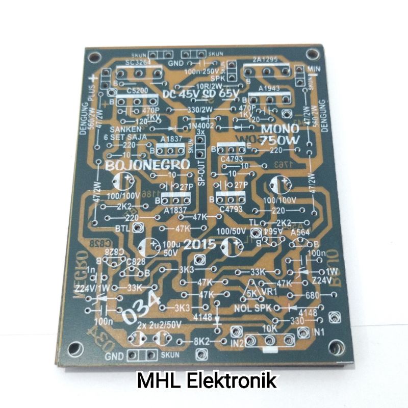 PCB Power Amplifier 3 Tingkat 750 Watt BOJONEGORO TIPE 034