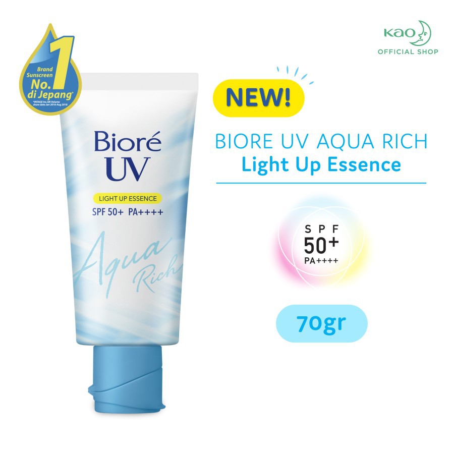 ★ BB ★ BIORE UV Face Sunscreen Aqua Rich Light Up Essence SPF 50+ PA++++