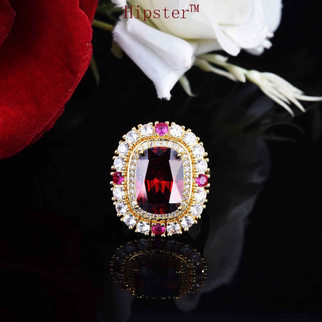 High-End Jewelry Pendant Luxury Ruby Set Rings Necklace