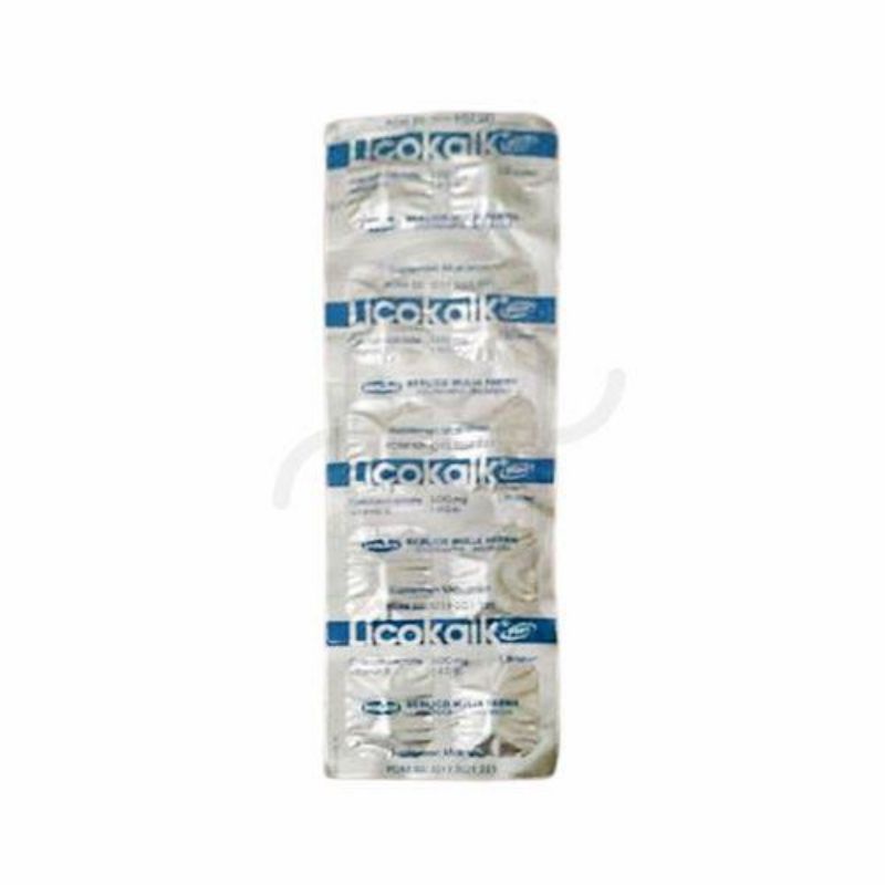 licokalk plus likokalk kalsium 300mg vitamin D3 160iu calcium 300 mg 10's / strip