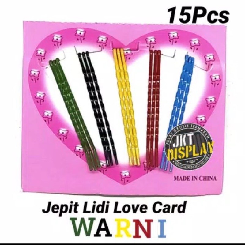 JEPIT RAMBUT LIDI 15 pcs Love Card