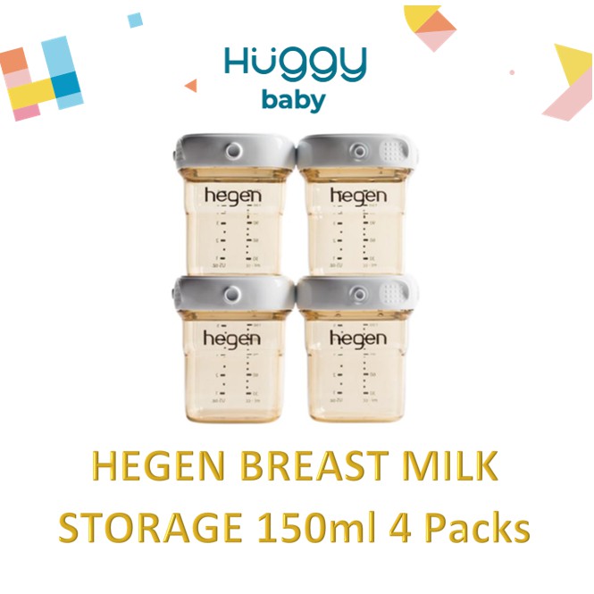 Hegen Breast Milk Storage 150ml Botol Penyimpanan ASI isi 4 EMPAT Pack