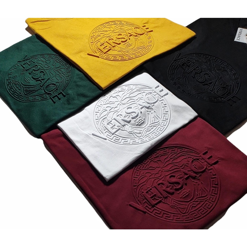 Kaos timbul kaos flocking Versace premium