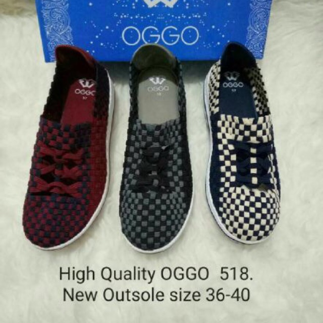 Oggo 518 sepatu anyaman rajut wanita ORI