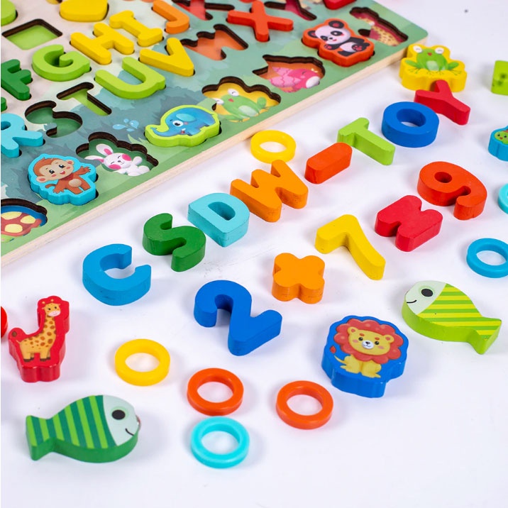 Mainan Edukasi Anak Pencocokan Bentuk Montessori Matching Alphabet