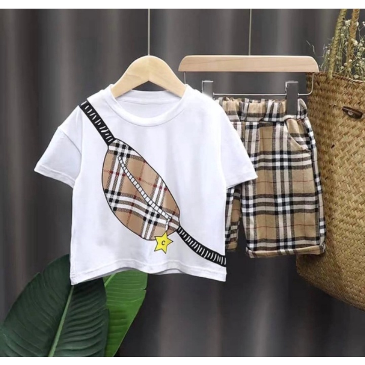 Setelan anak laki laki Baju kaos anak laki laki umur 1-5 Tahun