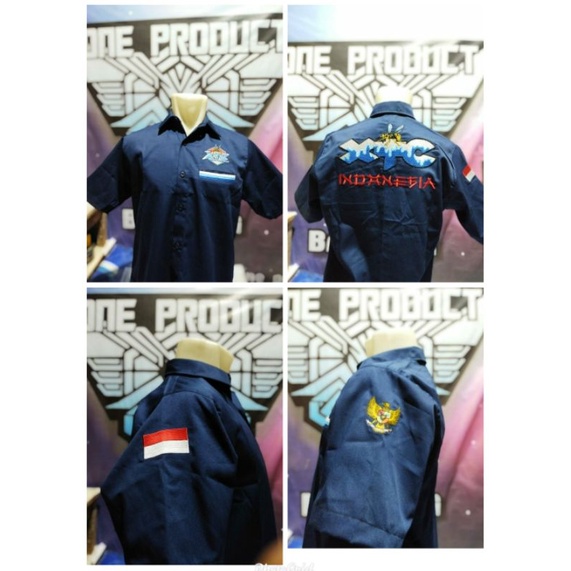 kemeja xtc Indonesia navy