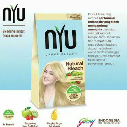 NYU Natural Bleach / semir rambut / bleaching rambut