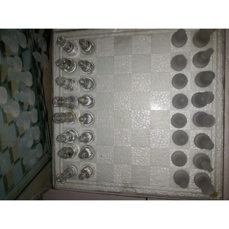 Glasschessset