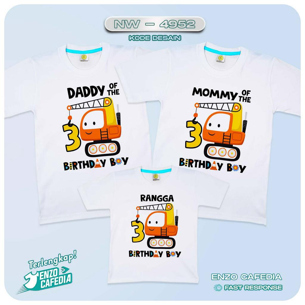 Harga Paket Lebih Hemat | Baju Couple Keluarga | Kaos Family Ulang Tahun | Kaos Ultah Anak Tema Exca