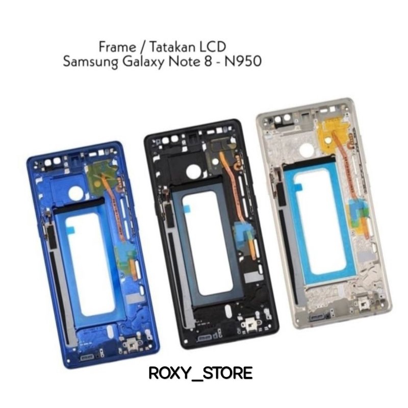 Frame Bezzel Tulang Tengah Tatakan Lcd Samsung Galaxy Note 8 / N950 Original