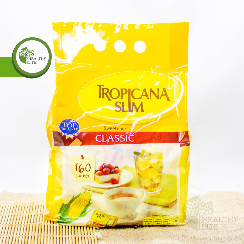 Tropicana Slim Classic Isi 160 / 50 / 20 Sachet @2,5gr - Gula Jagung Rendah Kalori