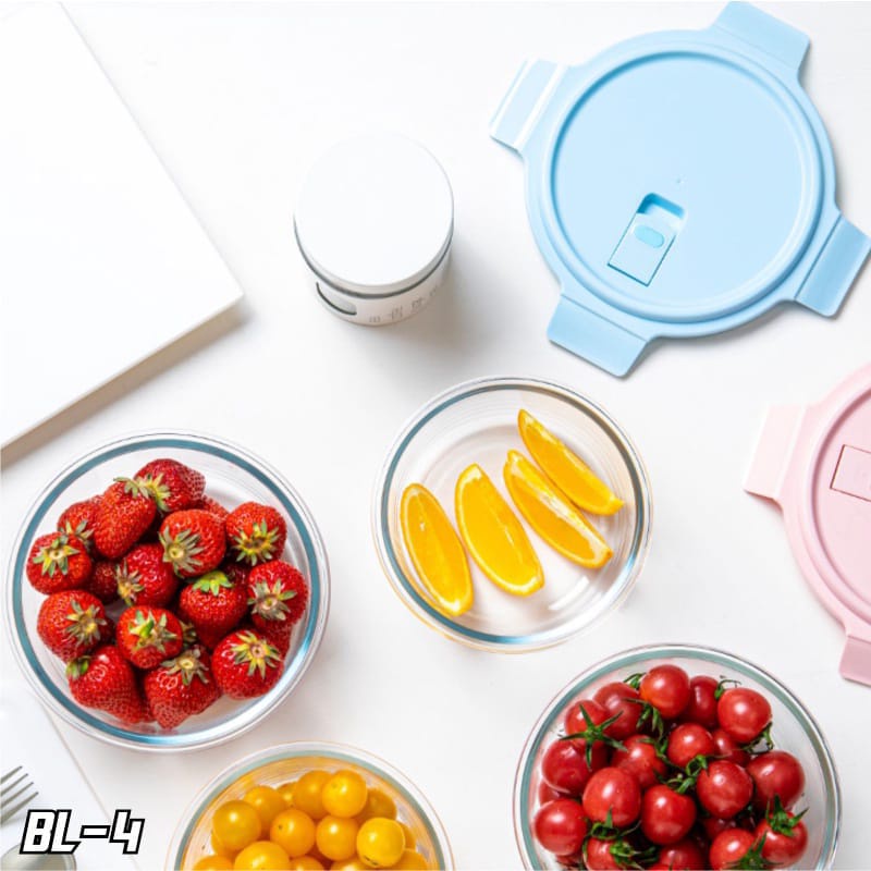 PROMO PRODUK BL-4 Mangkuk Kaca Tutup Elegant Dessert Soup Pudding Bowl with Lid Mangkok Tutup Lunch Box Food Mangkuk Kaca Tutup PlastikTHEGREAT88 BISA COD