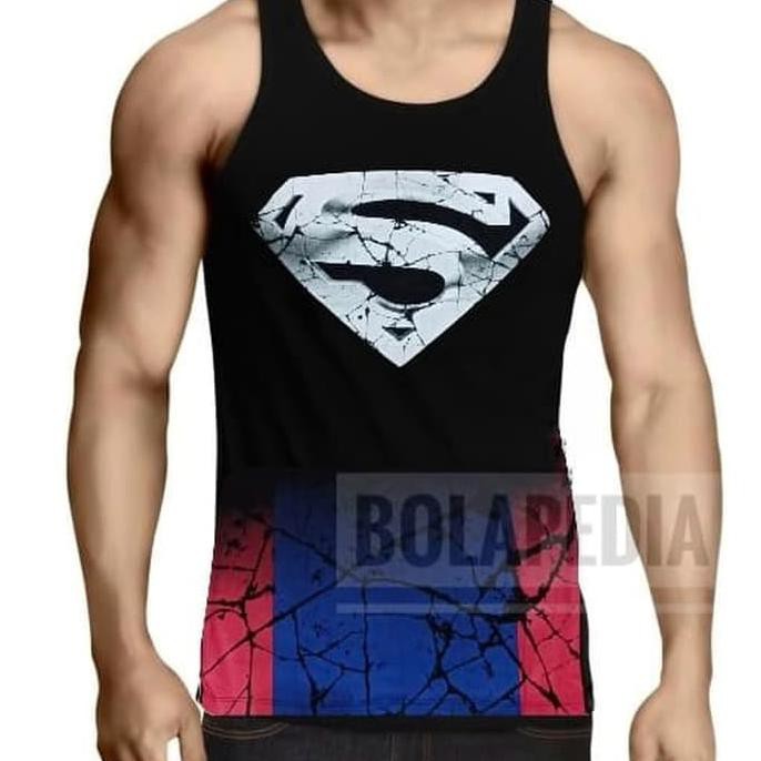Kaos singlet SUPERMAN gym fitness training pria - bola---ped