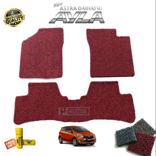 Karpet Mie Mobil Ayla Agya Terbaru Bahan Premium Non Bagasi Aksesoris Mobil