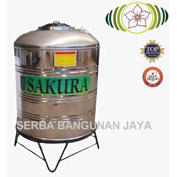 Order Langsung SAKURA 1000 ltr Stainless Steel Water Tank Toren Tangki Air terbaik