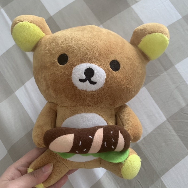 BONEKA TEDDY BEAR RILAKKUMA UKURAN SEDANG (preloved)