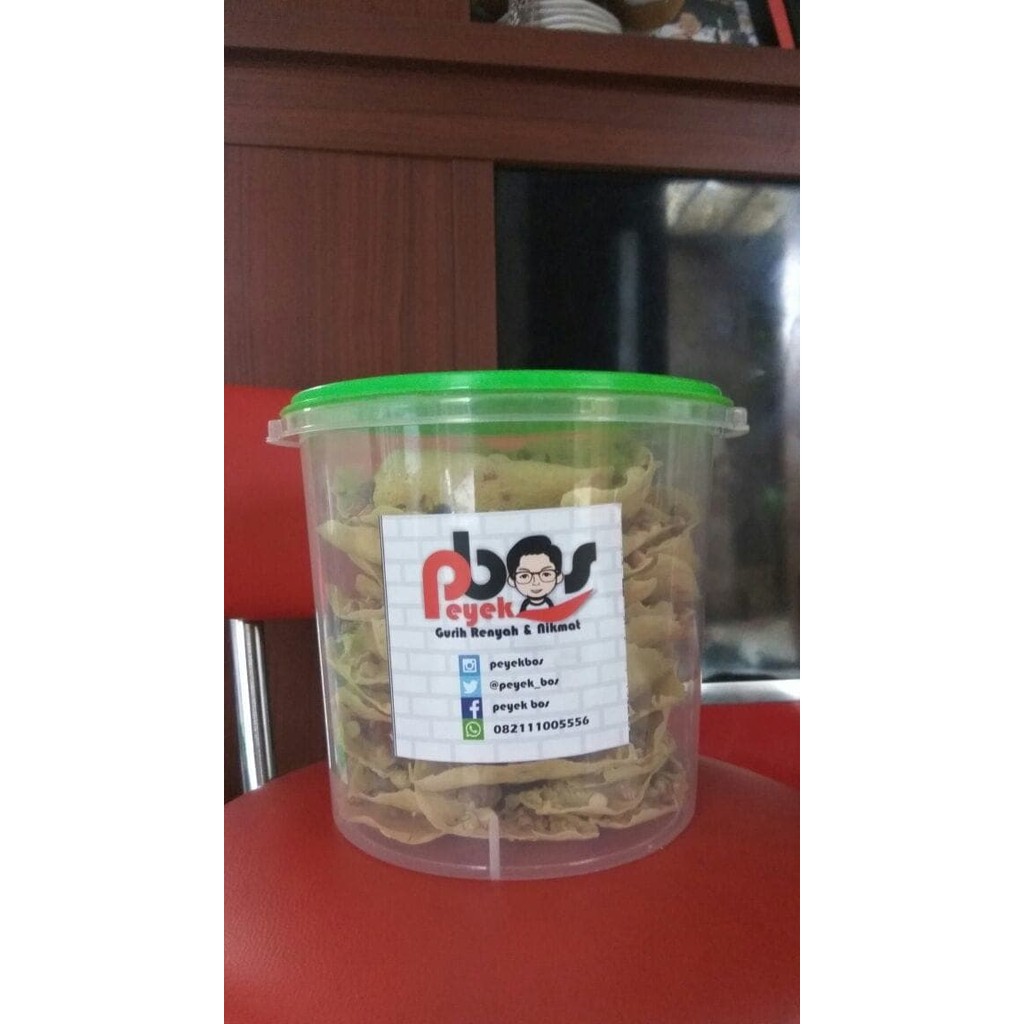 

Peyek Bos / Kacang Tanah / Kacang Hijau / Udang Rebon / 5 liter -