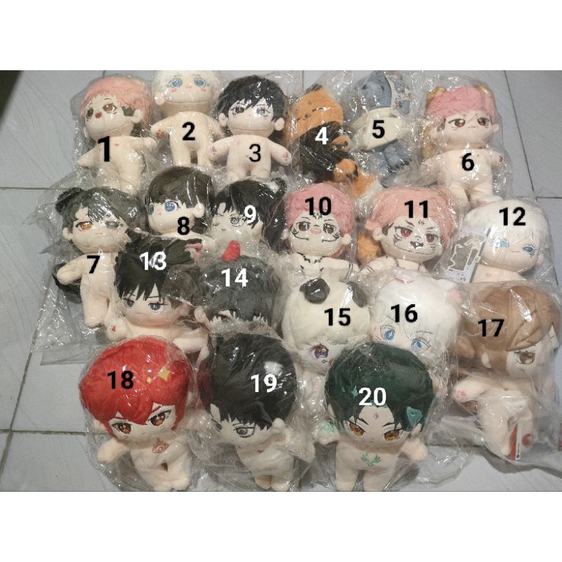 READY STOCK JUJUTSU DOLL, DILUC, NOBARA, GOJO DOLL DAN HARRY POTTER CLOTHES