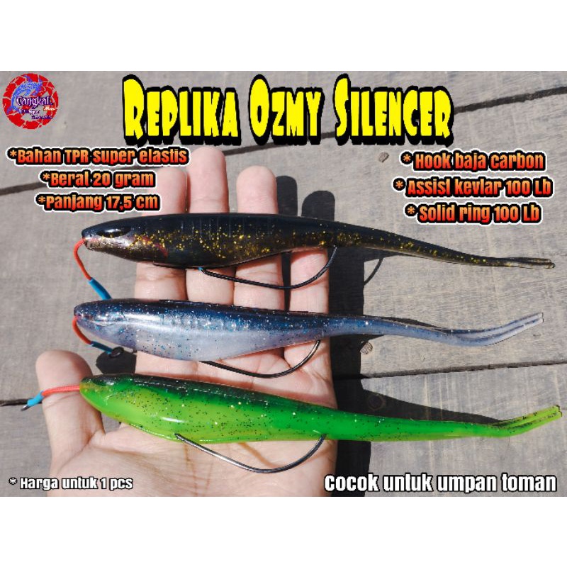 Umpan toman soft lure replika ozmy SILENCER 17.5 cm / 20 gram