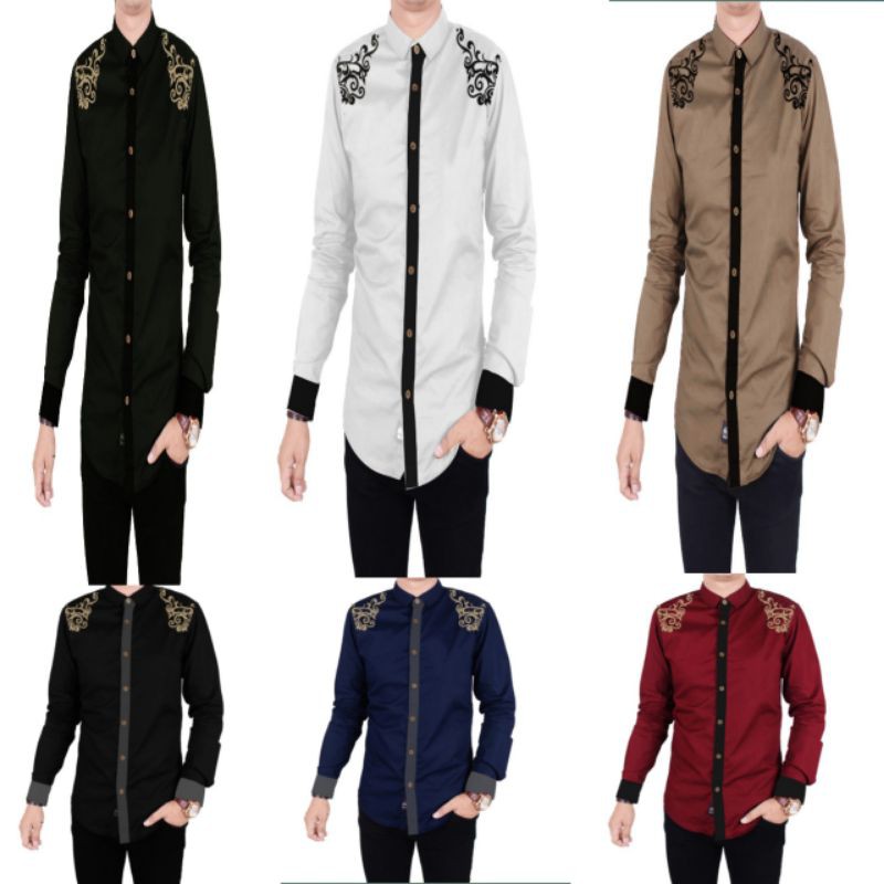 KEMEJA HEM JONY KOKO PRIA LENGAN PANJANG BAJU KOKO