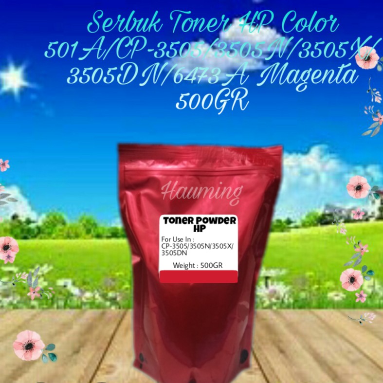 Serbuk Toner HP 501A CP3505DN CP3505D CP3505X CP-3505 3505DN 3505D 3505X Q6473A Magenta 500gr