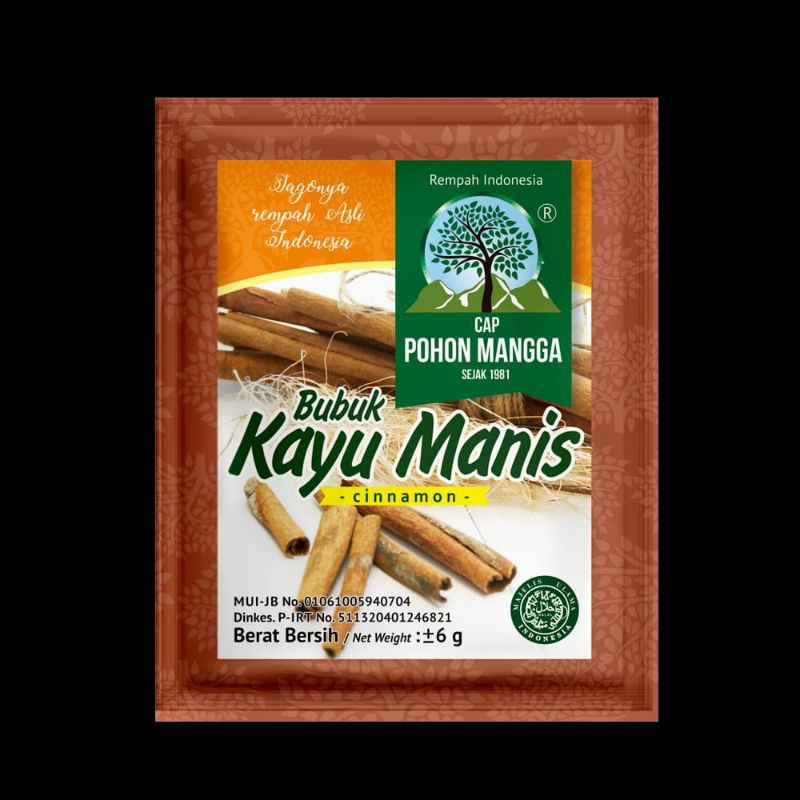 

Bumbu Kayu Manis Serbuk Cap Pohon Mangg 4g