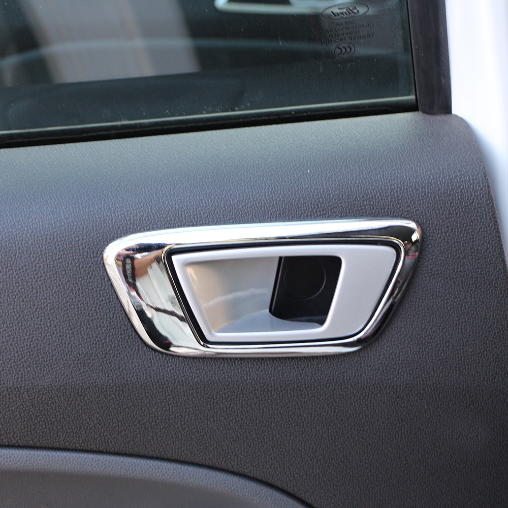 Untuk Ford Fiesta 2009-2013 4Pcs Chrome Pintu Mobil Inteior Handle Panel Frame Dekorasi Sticker Cover Trim Aksesoris