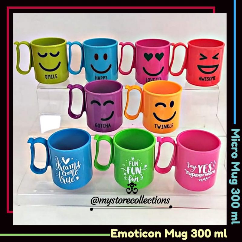 Emoticon & Micro Mug (1pcs) Gelas Tupwr