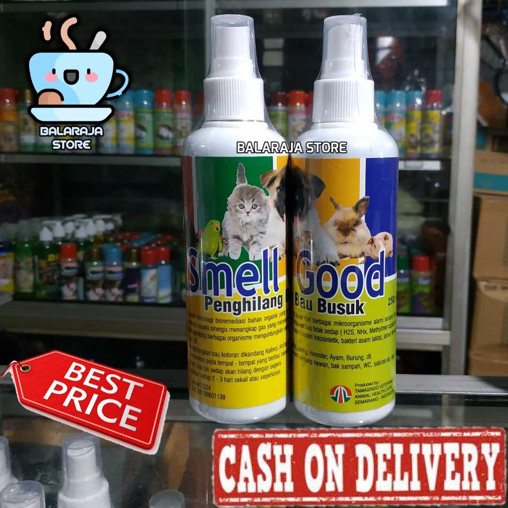 OBAT PENGHILANG BAU KOTORAN HEWAN KUCING ANJING KELINCI AYAM - SMELL GOOD