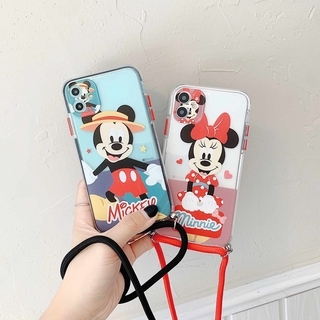 [CX]Cartoon Disney Lanyard Case iphone 12pro 7plus 11 pro max i11 SE2