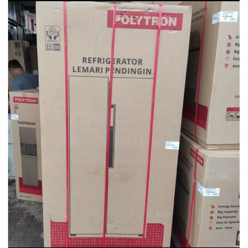 KULKAS POLYTRON SIDE BY SIDE PRS-460B BELLEZA REFRIGERATOR